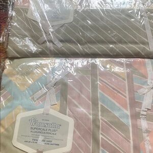 Wamsutta NEW DIMENSIONS Vtg TWIN Flat and Fitted SHEET SET New PASTELS